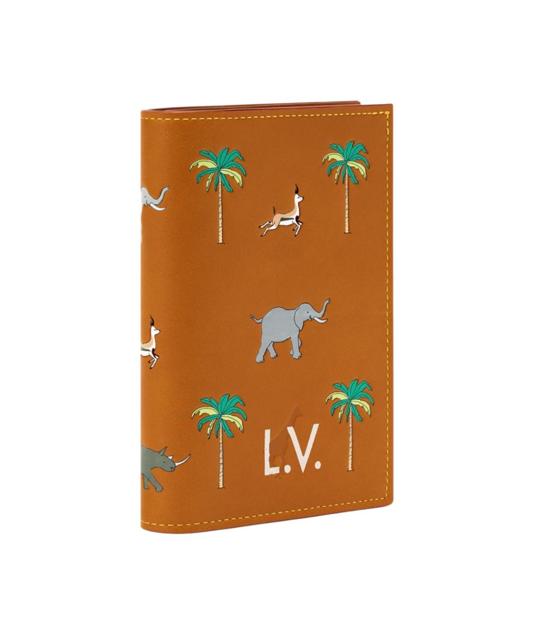 LOUIS VUITTON Бежевая кожаная визитница, фото 2
