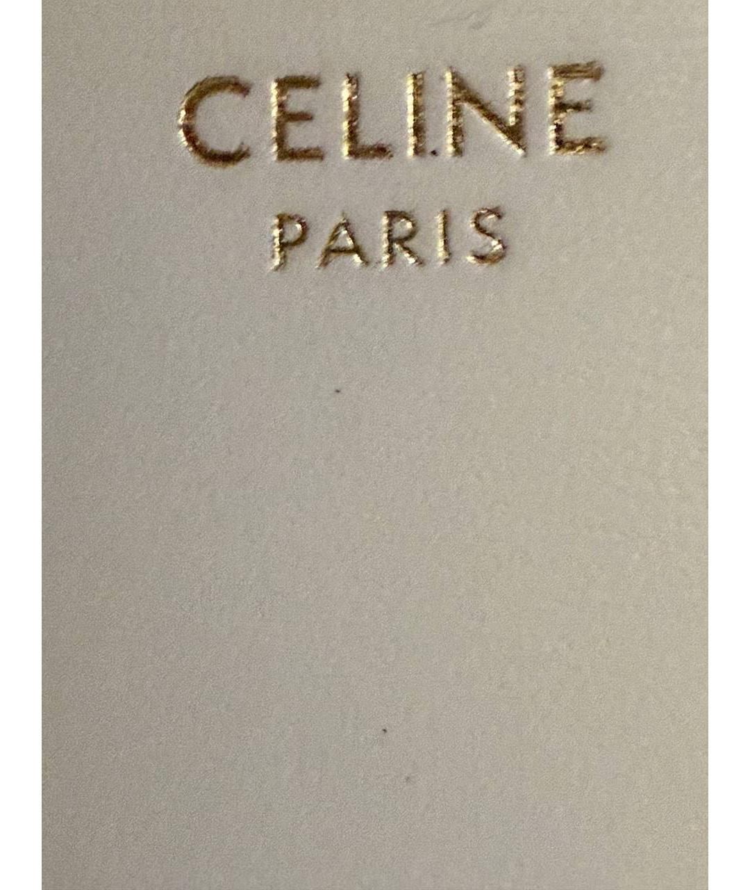 CELINE Бежевая кожаная сумка через плечо, фото 6