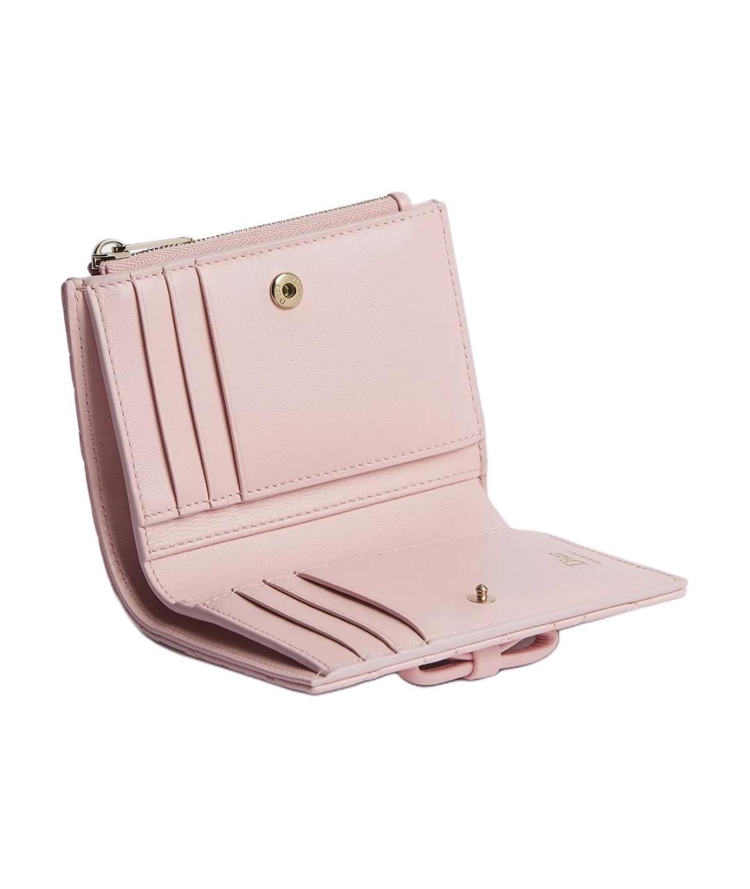 CHRISTIAN DIOR Розовый кожаный кошелек, фото 3