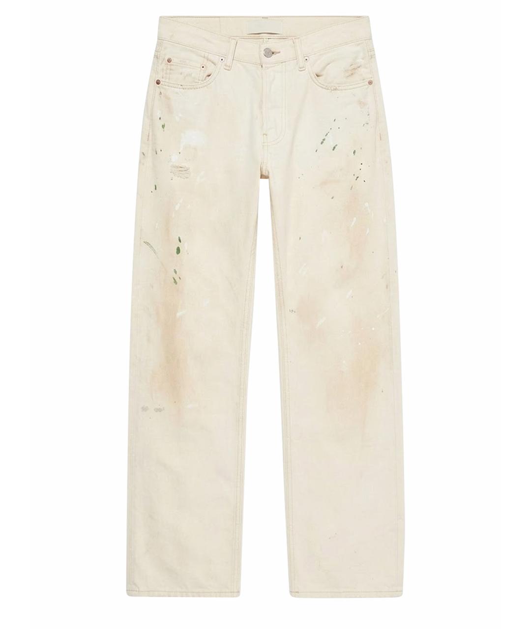ACNE STUDIOS Белые прямые джинсы, фото 1