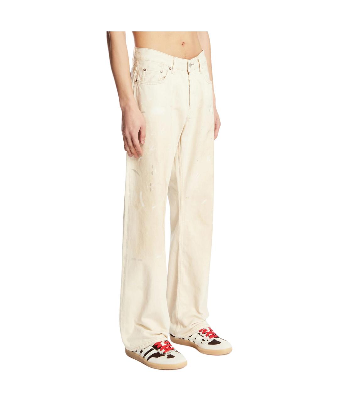 ACNE STUDIOS Белые прямые джинсы, фото 4