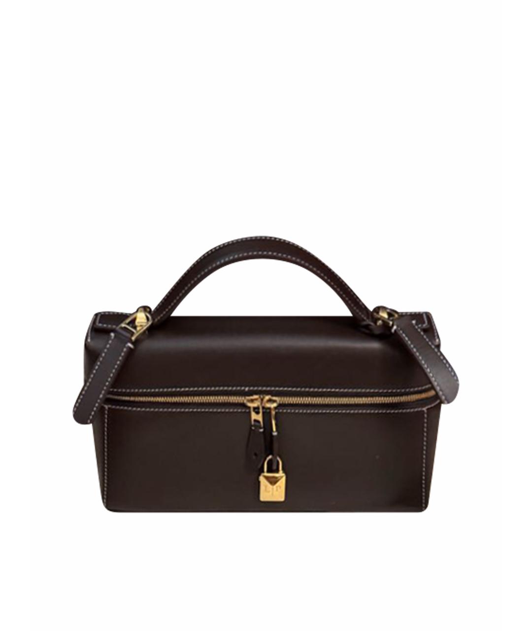 LORO PIANA Коричневая кожаная сумка через плечо, фото 1