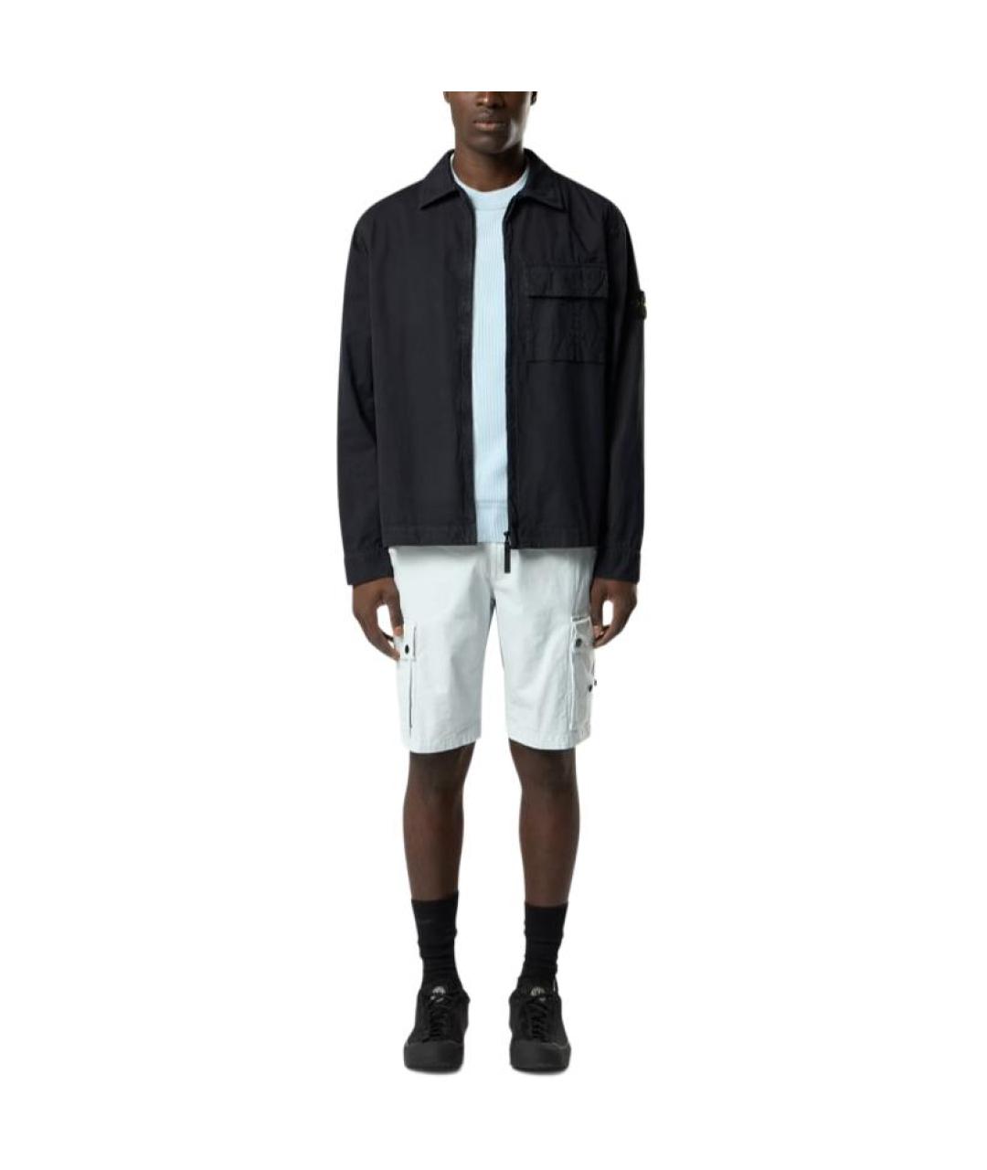 STONE ISLAND Темно-синяя рубашка, фото 3