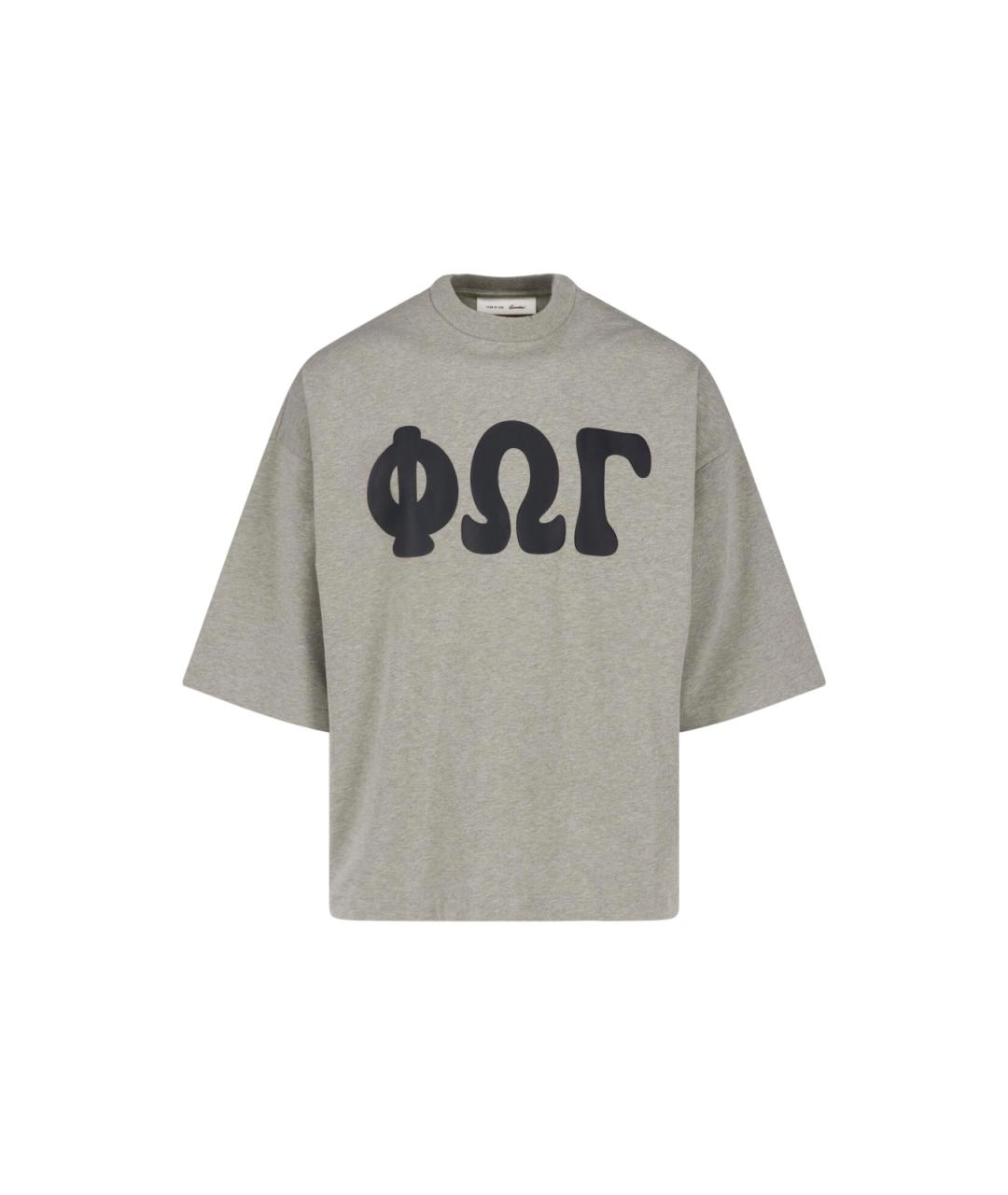 FEAR OF GOD ESSENTIALS Серая хлопковая футболка, фото 1