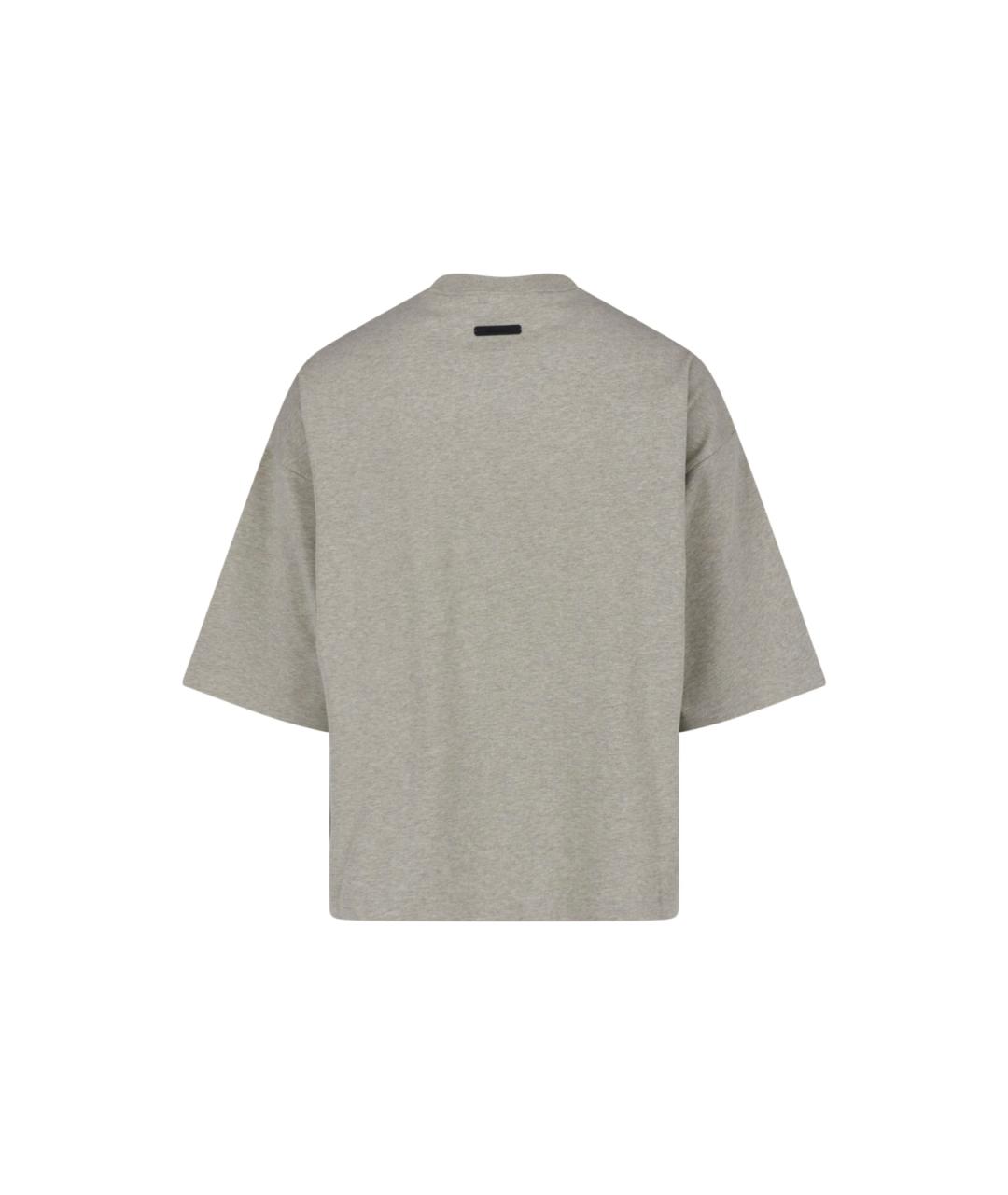 FEAR OF GOD ESSENTIALS Серая хлопковая футболка, фото 2