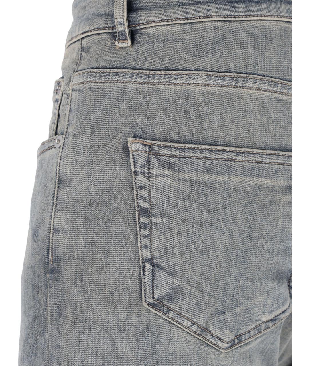 RICK OWENS DRKSHDW Голубые хлопковые джинсы скинни, фото 4