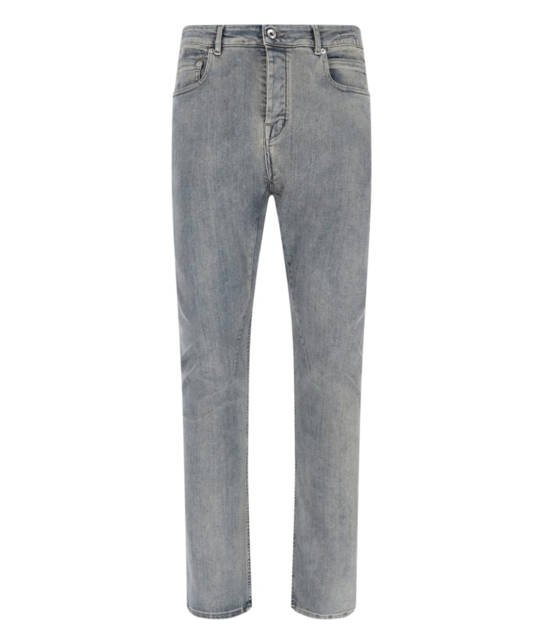 RICK OWENS DRKSHDW Голубые хлопковые джинсы скинни, фото 1