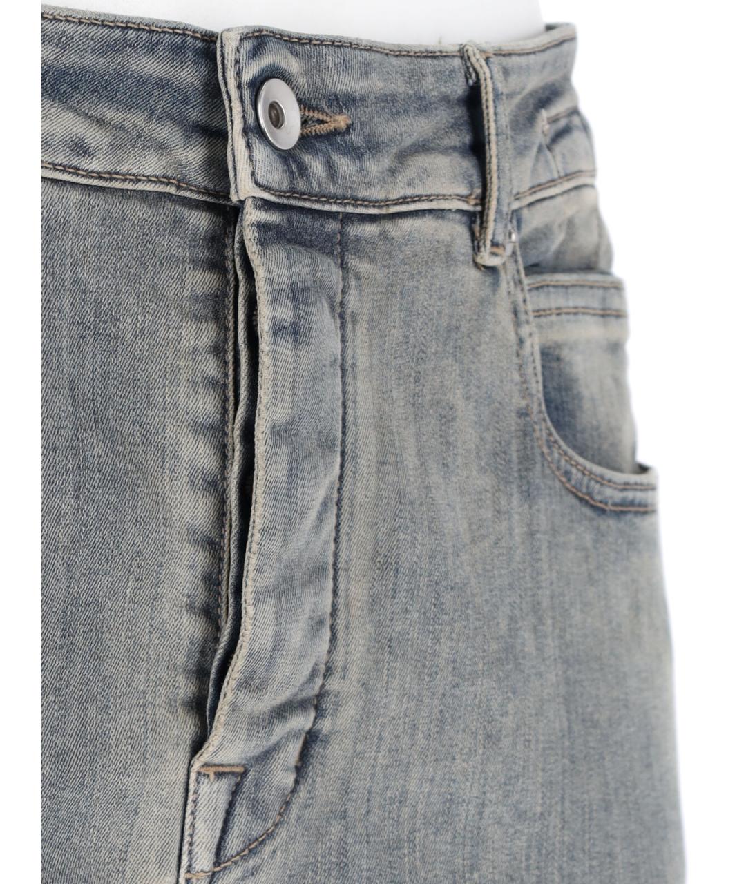RICK OWENS DRKSHDW Голубые хлопковые джинсы скинни, фото 5