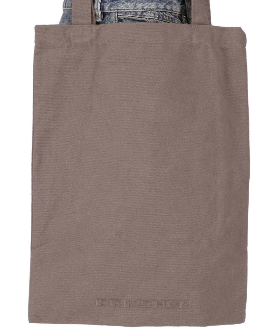RICK OWENS DRKSHDW Синяя хлопковая юбка мини, фото 4