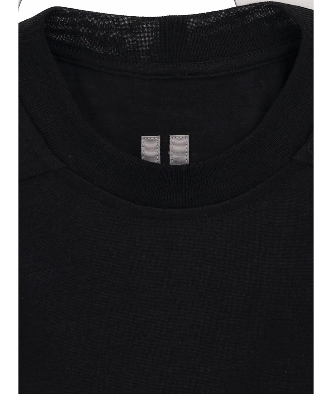 RICK OWENS Черная шерстяная футболка, фото 3