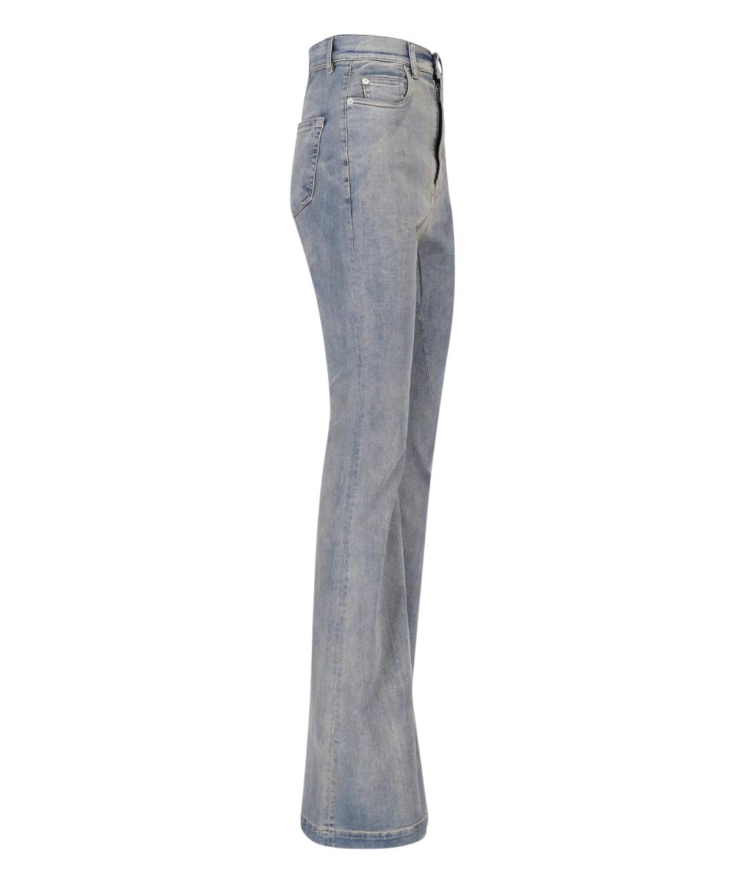 RICK OWENS DRKSHDW Голубые хлопковые джинсы клеш, фото 3