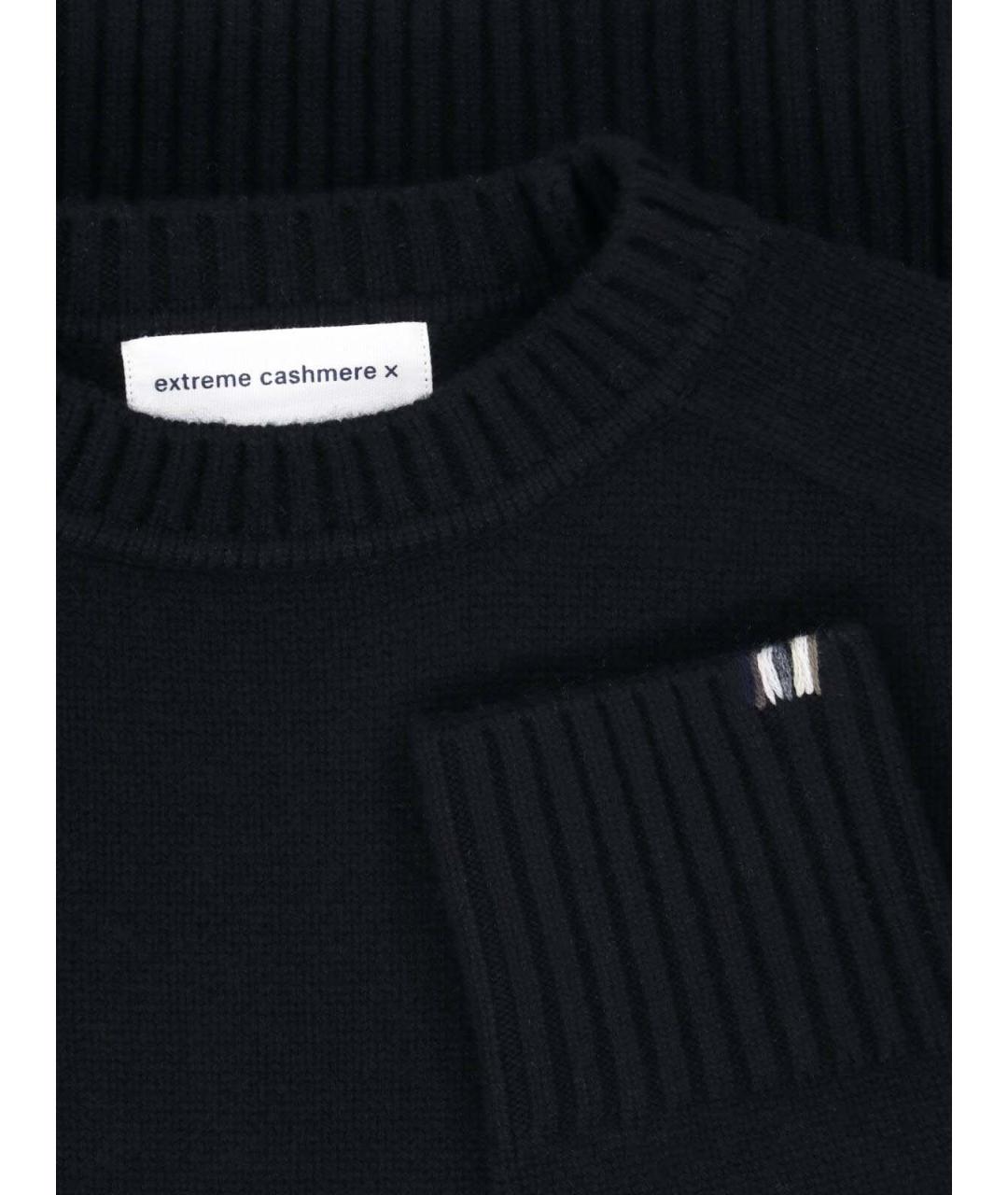 EXTREME CASHMERE Черный кашемировый джемпер / свитер, фото 3