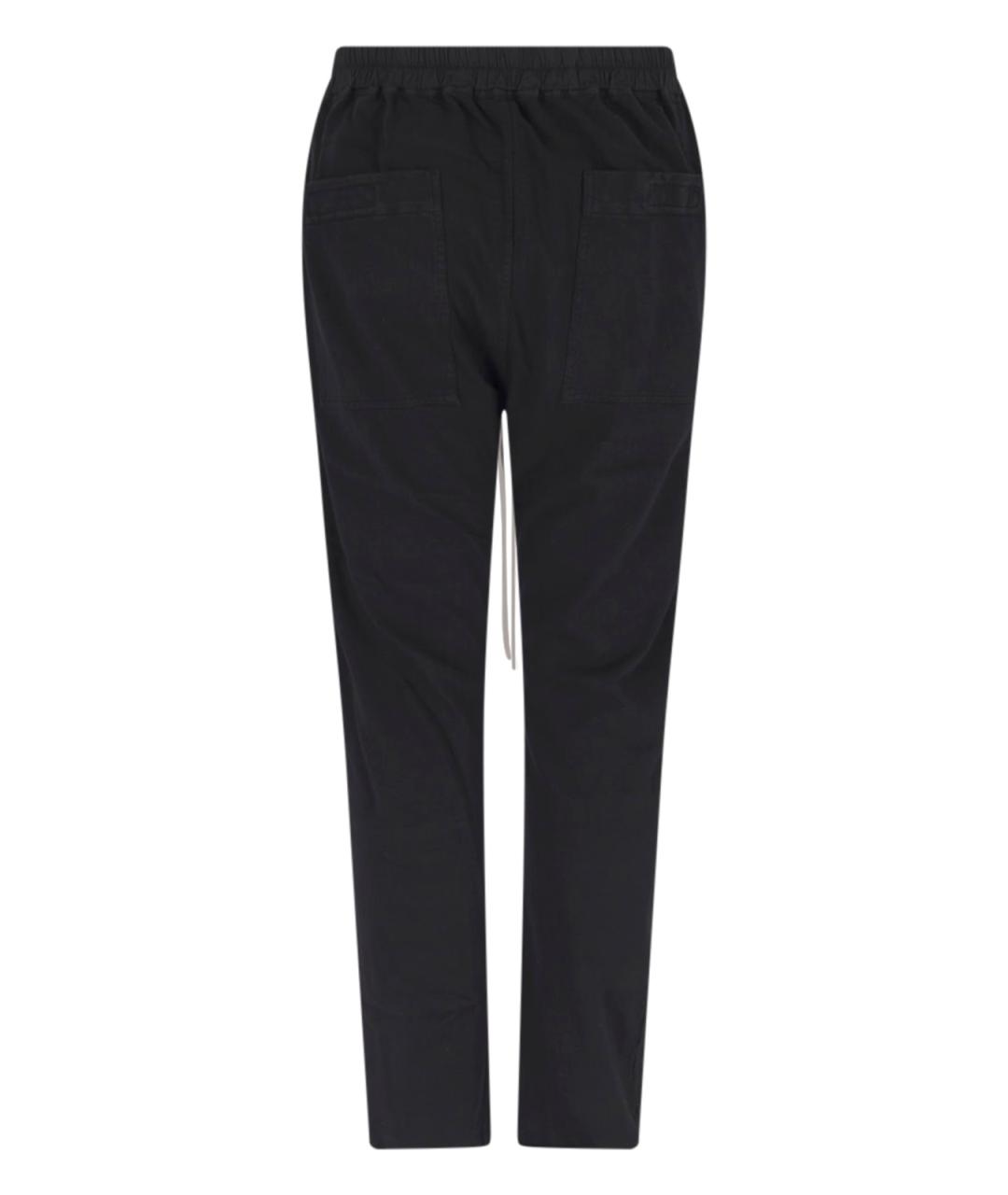 RICK OWENS DRKSHDW Черные хлопковые повседневные брюки, фото 3