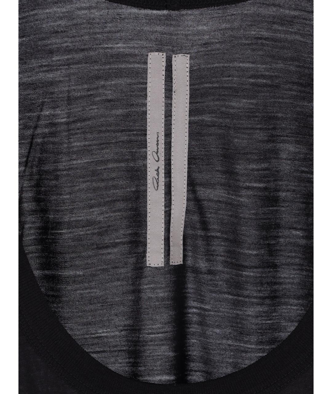 RICK OWENS Черная шерстяная майка, фото 3