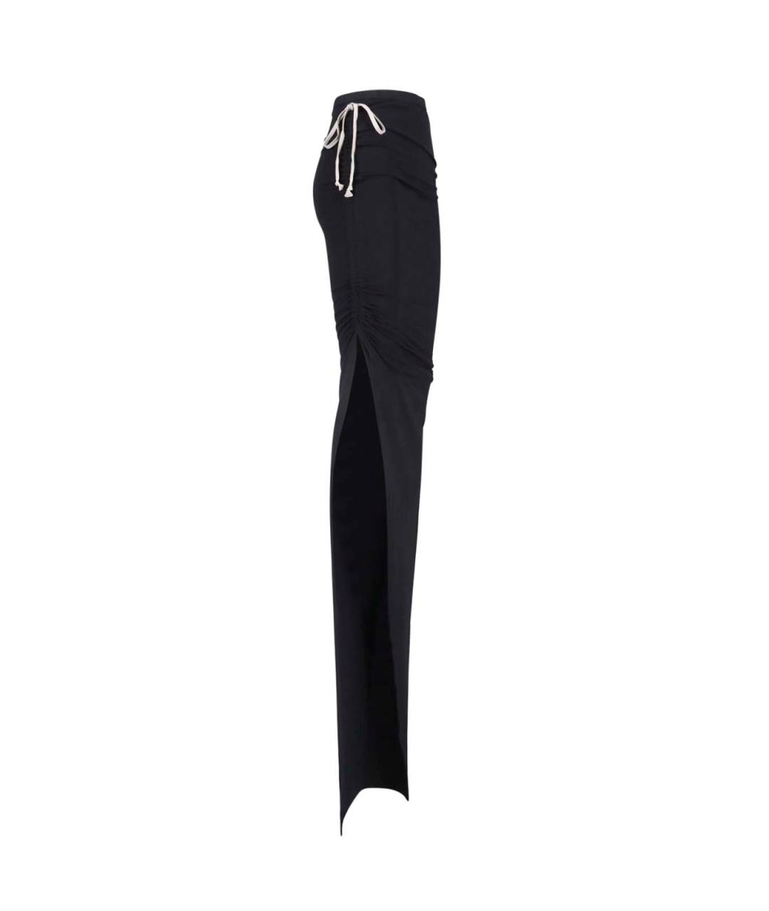 RICK OWENS DRKSHDW Черная хлопковая юбка макси, фото 3