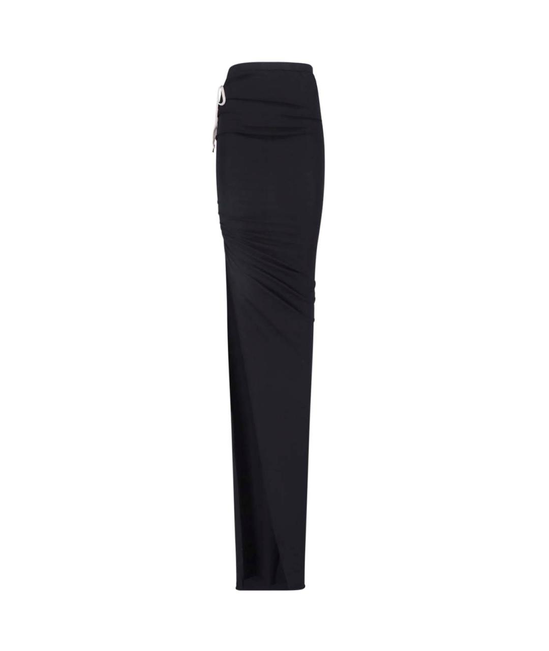 RICK OWENS DRKSHDW Черная хлопковая юбка макси, фото 1