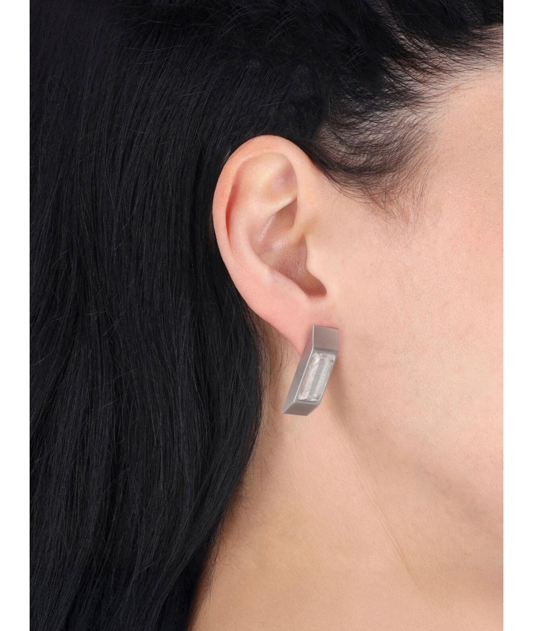 RICK OWENS Серебряные металлические серьги, фото 2