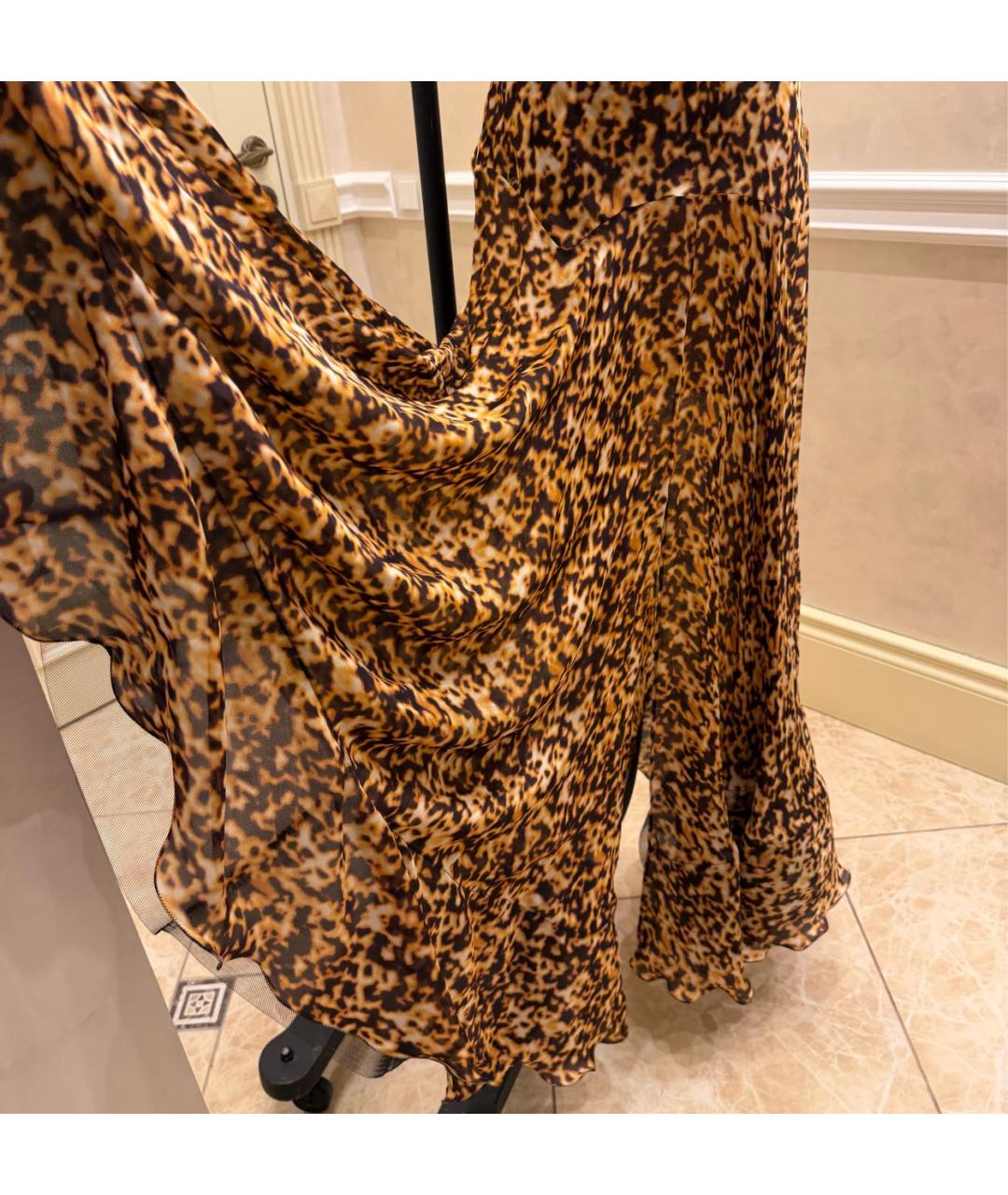 ROBERTO CAVALLI Шелковая юбка макси, фото 3