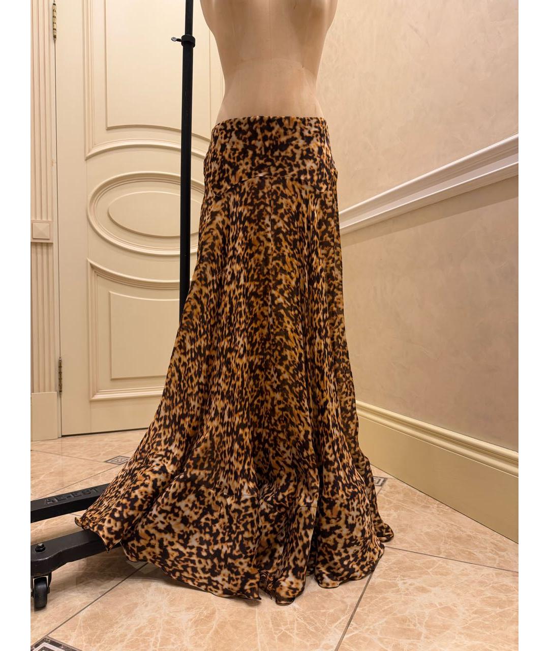 ROBERTO CAVALLI Шелковая юбка макси, фото 9