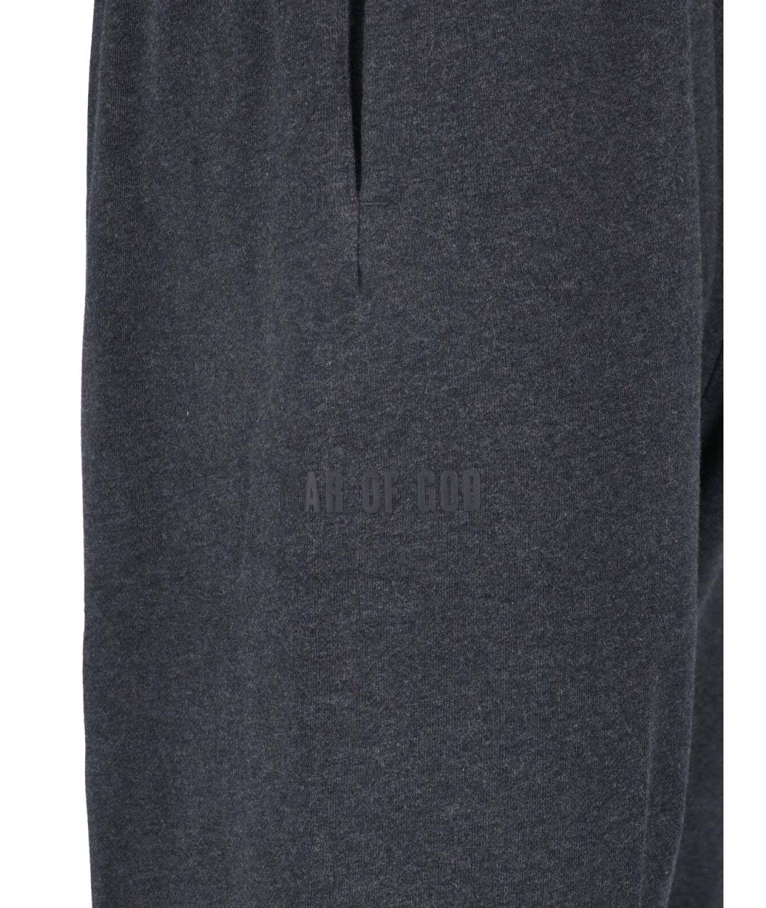 FEAR OF GOD ESSENTIALS Серые хлопковые повседневные брюки, фото 4