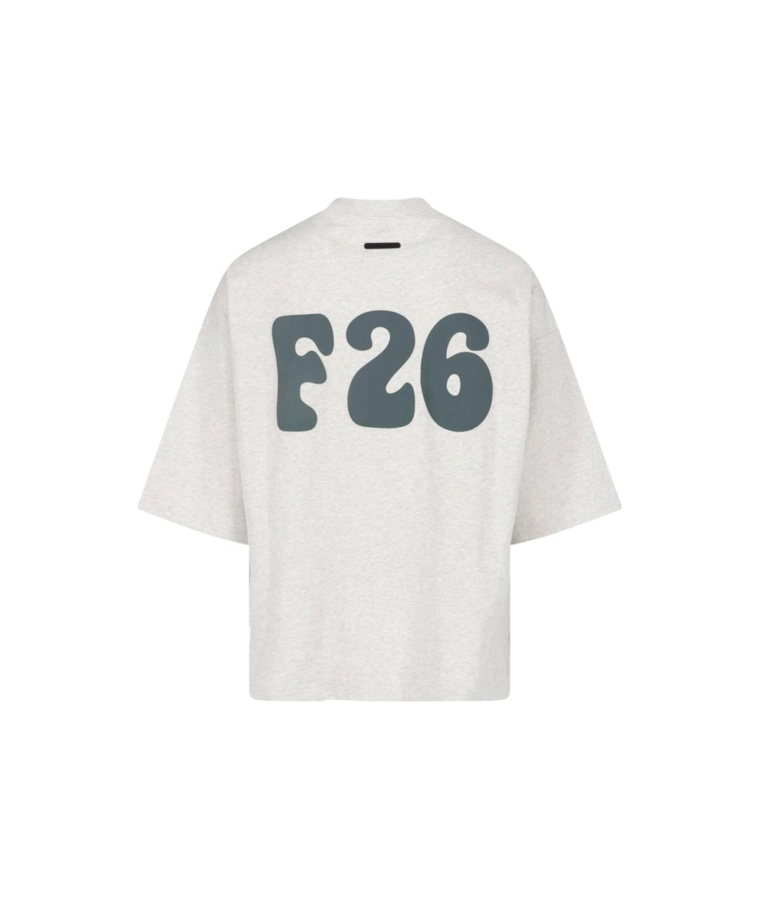 FEAR OF GOD ESSENTIALS Серая хлопковая футболка, фото 2