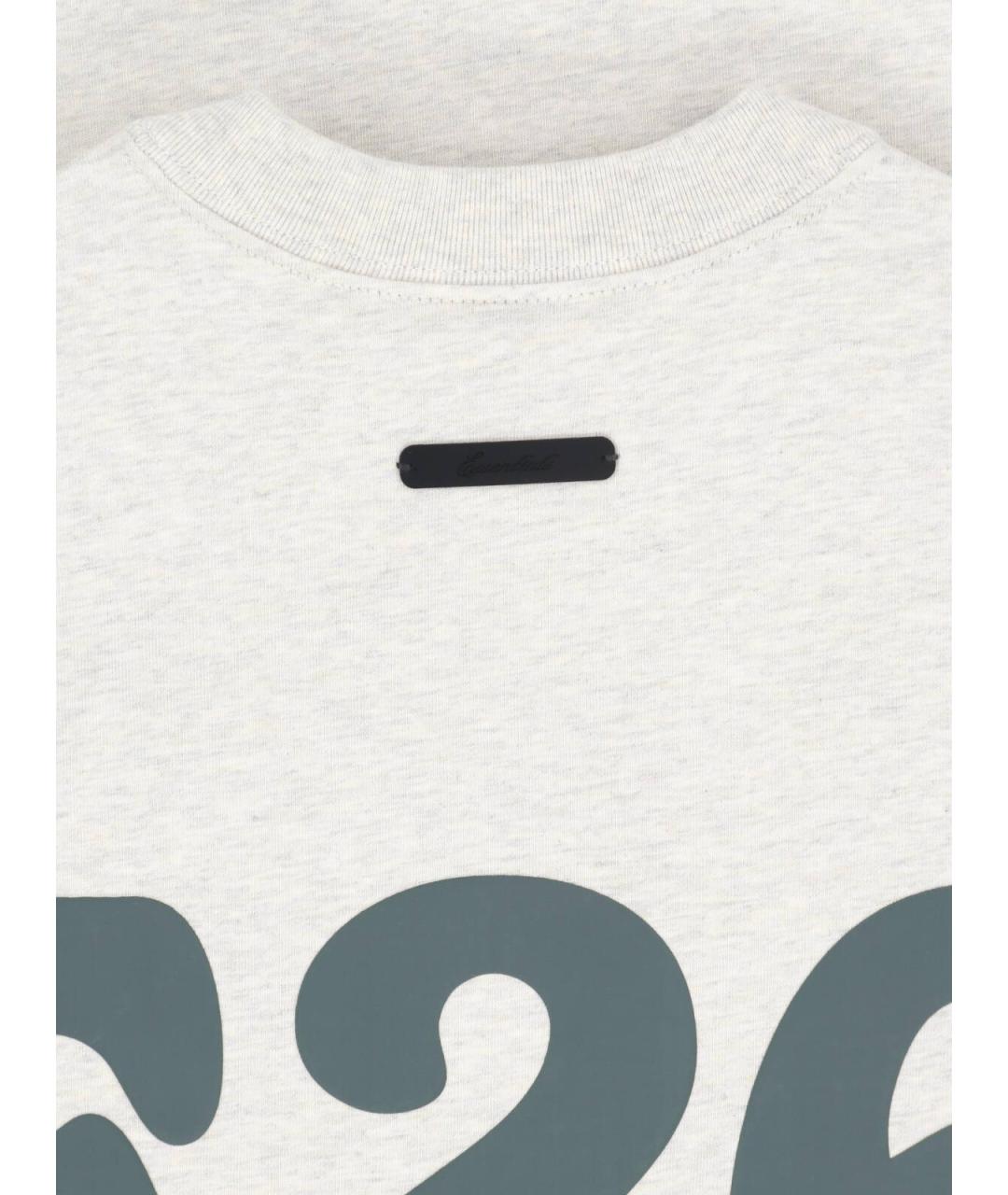 FEAR OF GOD ESSENTIALS Серая хлопковая футболка, фото 3