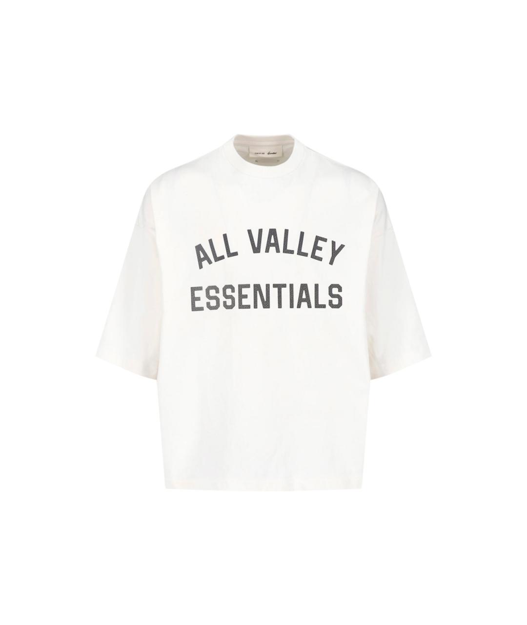 FEAR OF GOD ESSENTIALS Белая хлопковая футболка, фото 1