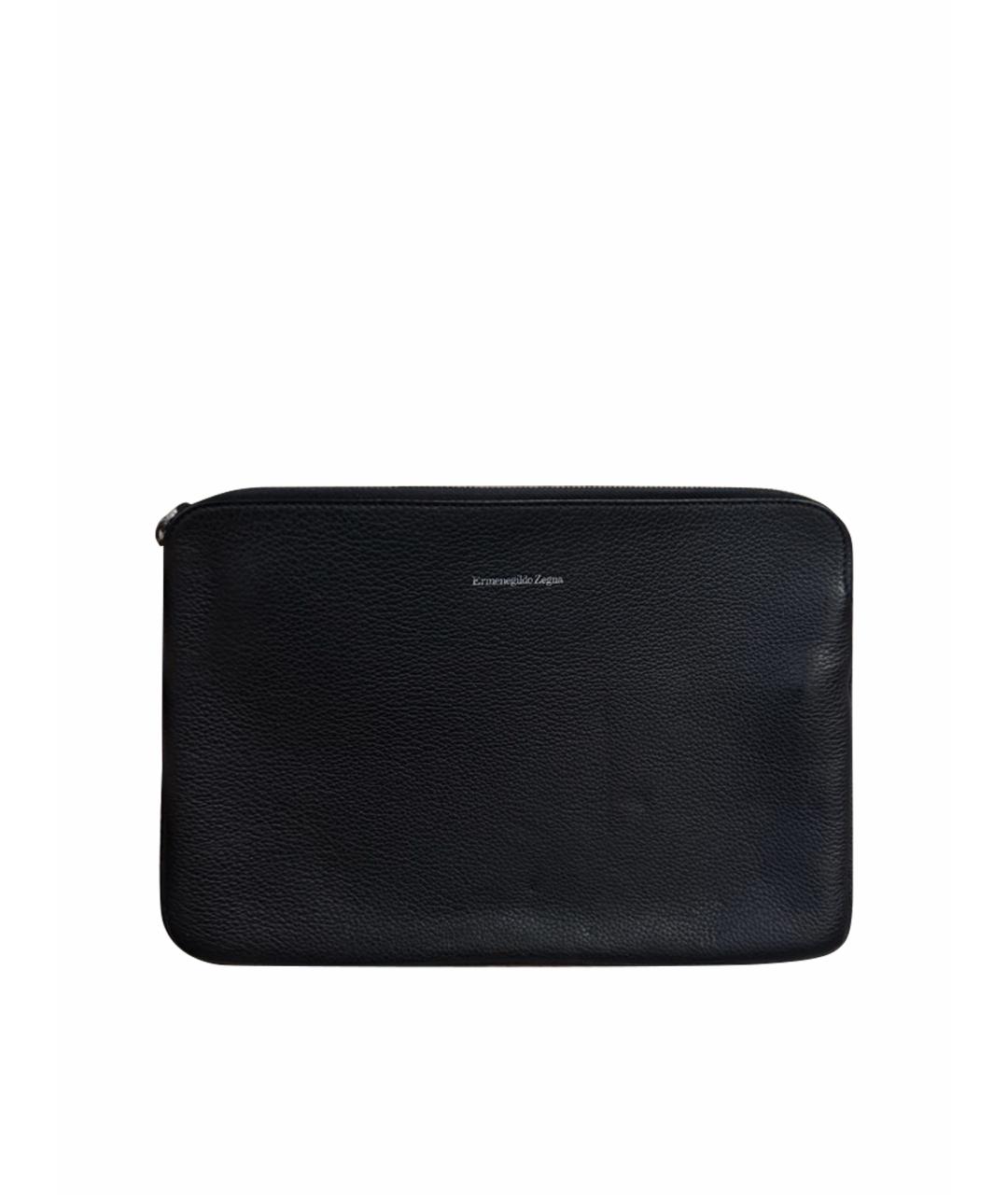 ERMENEGILDO ZEGNA XXX Темно-синяя кожаная папка для документов, фото 1