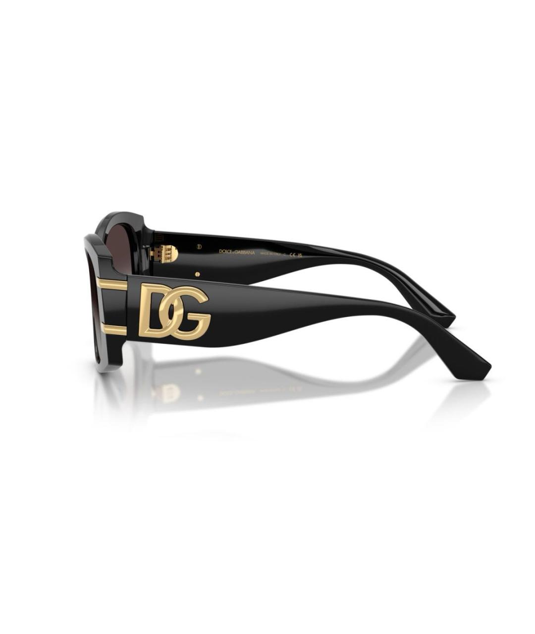DOLCE&GABBANA Черные пластиковые солнцезащитные очки, фото 2