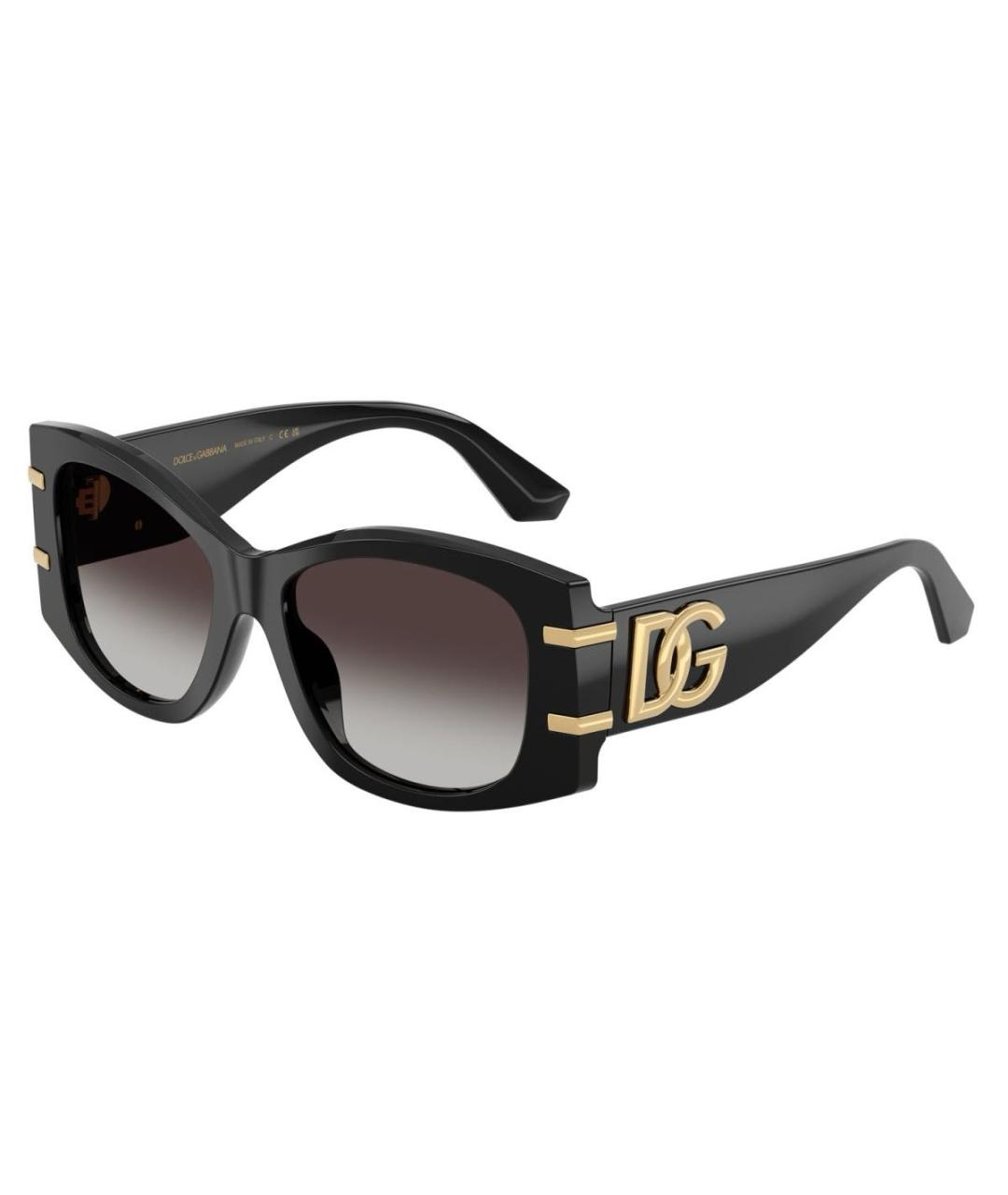 DOLCE&GABBANA Черные пластиковые солнцезащитные очки, фото 1