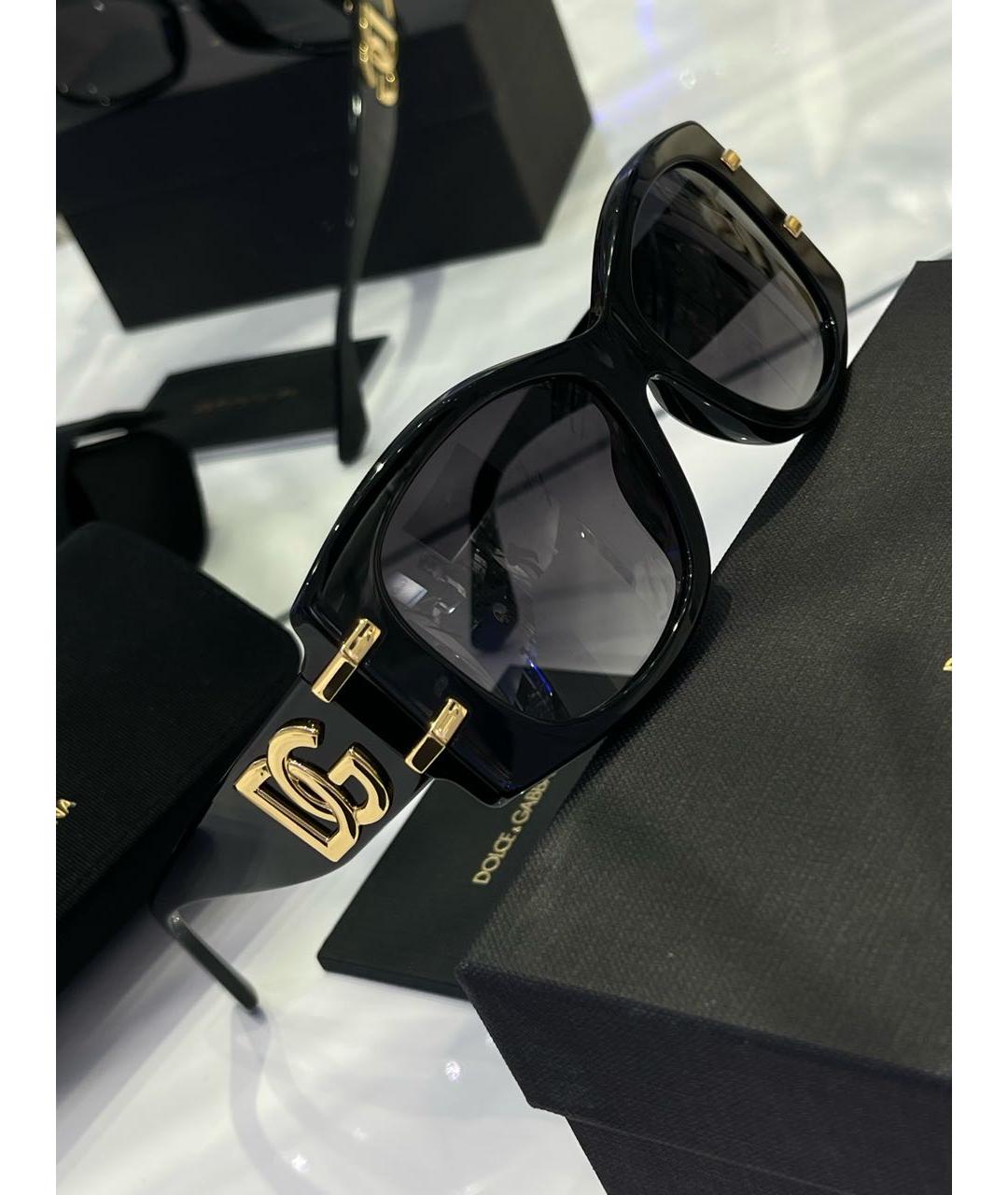 DOLCE&GABBANA Черные пластиковые солнцезащитные очки, фото 6