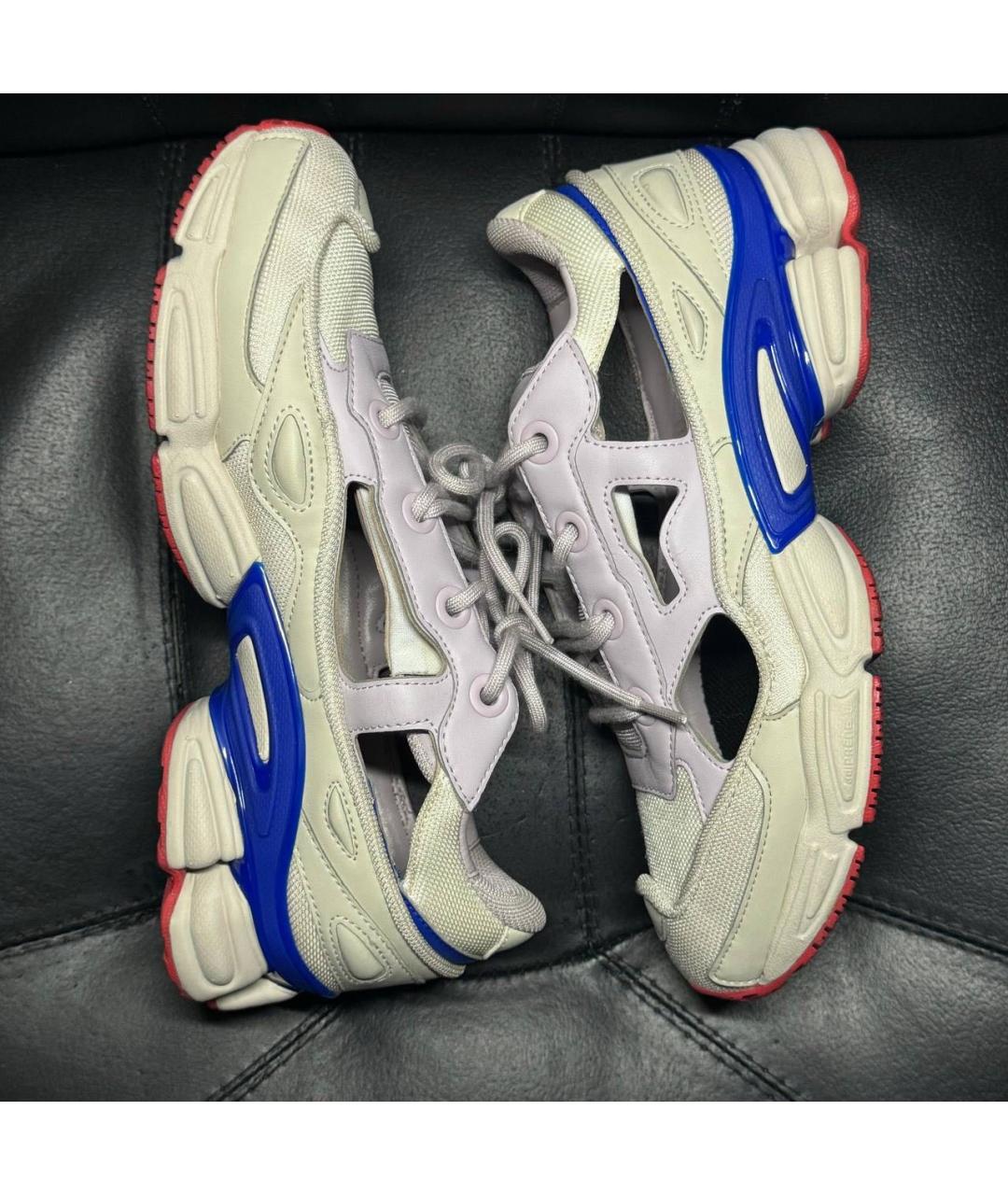ADIDAS X RAF SIMONS Бежевые текстильные низкие кроссовки / кеды, фото 4
