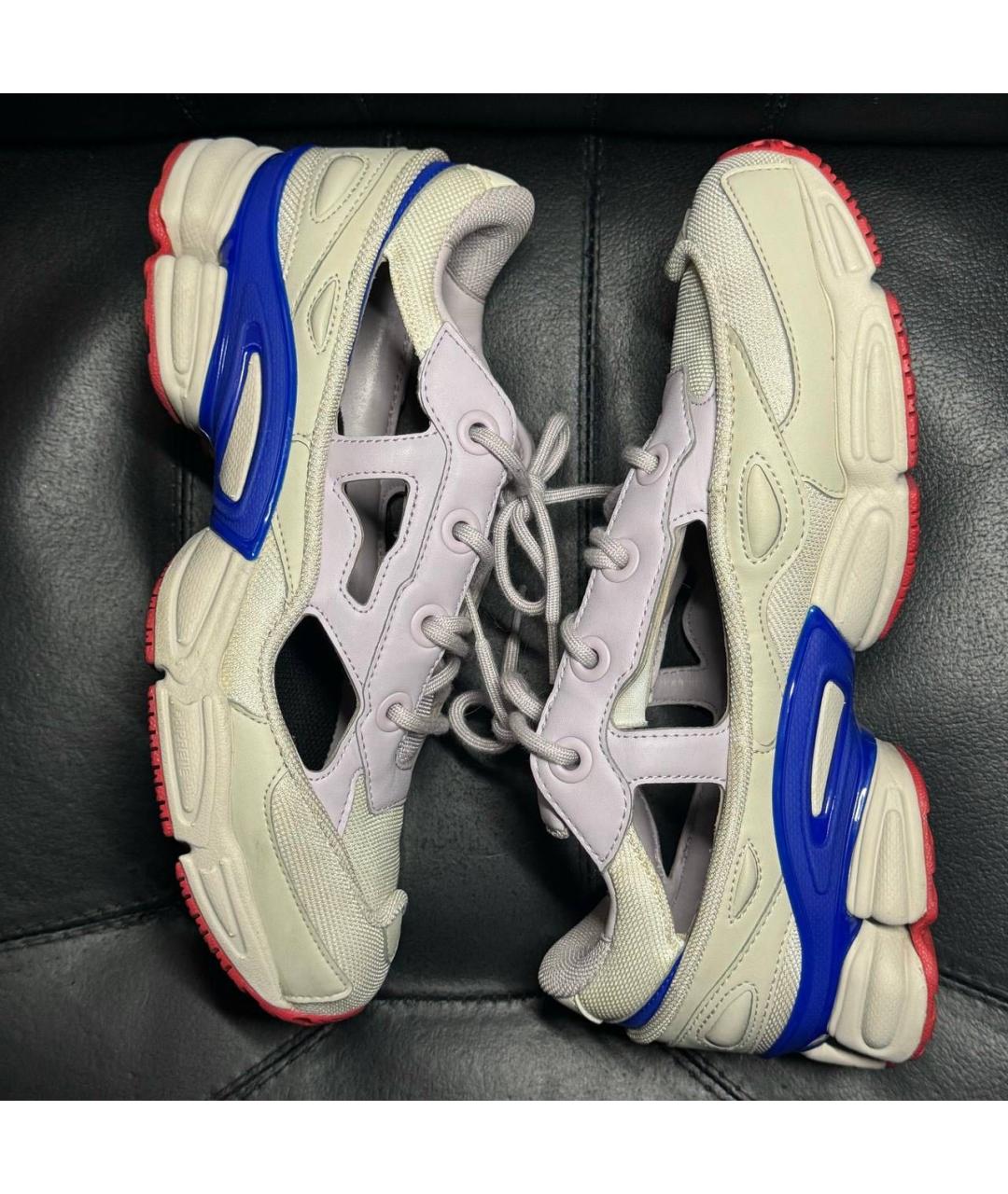 ADIDAS X RAF SIMONS Бежевые текстильные низкие кроссовки / кеды, фото 3