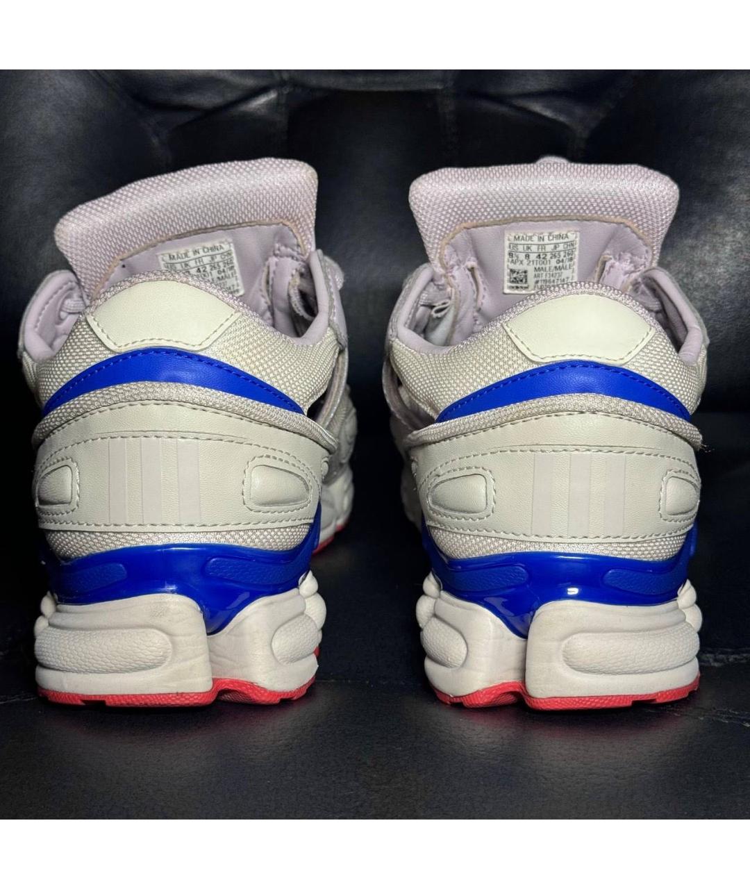 ADIDAS X RAF SIMONS Бежевые текстильные низкие кроссовки / кеды, фото 2