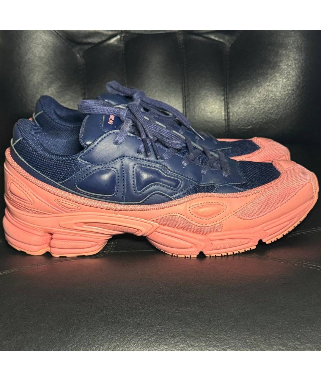 ADIDAS X RAF SIMONS Коралловые текстильные низкие кроссовки / кеды, фото 9