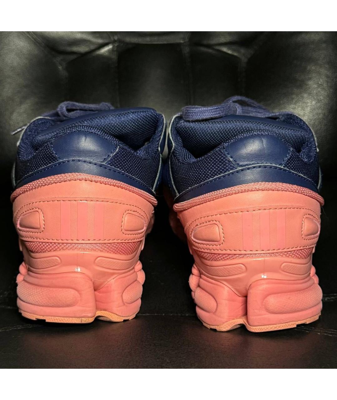 ADIDAS X RAF SIMONS Коралловые текстильные низкие кроссовки / кеды, фото 2