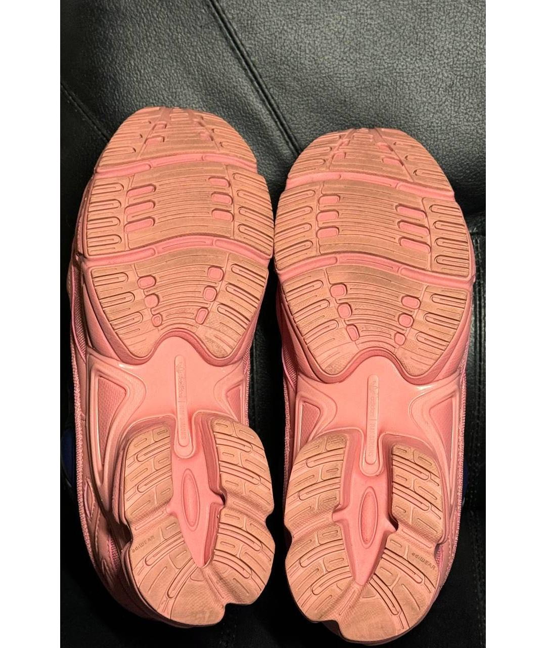 ADIDAS X RAF SIMONS Коралловые текстильные низкие кроссовки / кеды, фото 8
