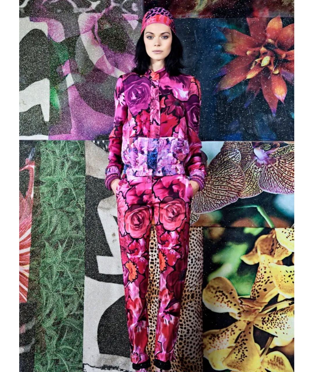 ROBERTO CAVALLI Красная шелковая блузы, фото 5