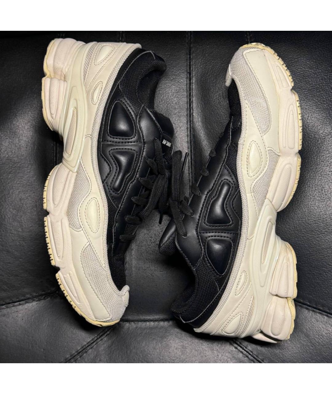ADIDAS X RAF SIMONS Коралловые текстильные низкие кроссовки / кеды, фото 3