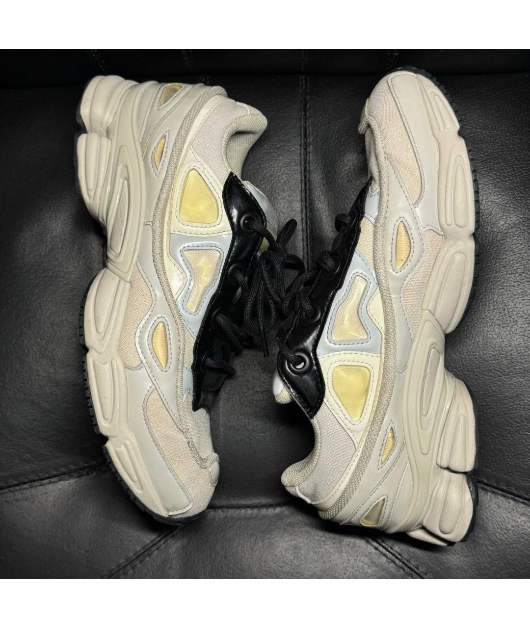 ADIDAS X RAF SIMONS Белые текстильные низкие кроссовки / кеды, фото 3
