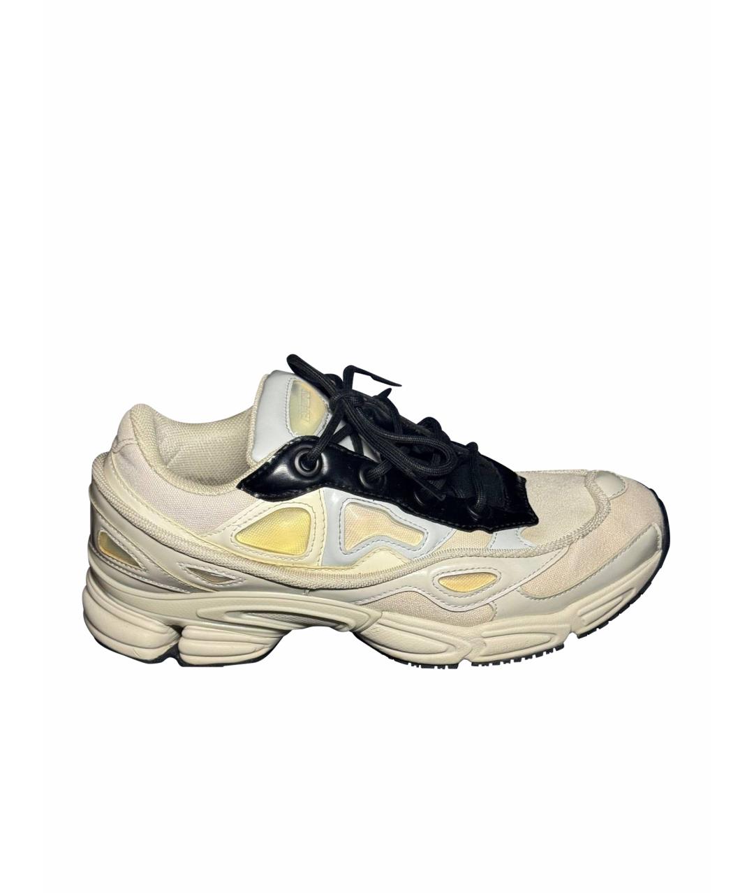 ADIDAS X RAF SIMONS Белые текстильные низкие кроссовки / кеды, фото 1