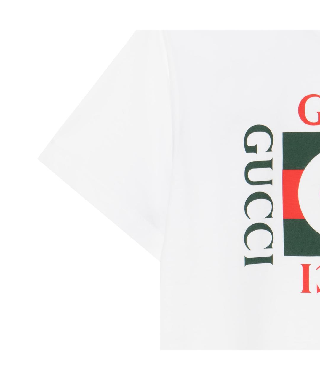 GUCCI Белая хлопковая футболка, фото 3