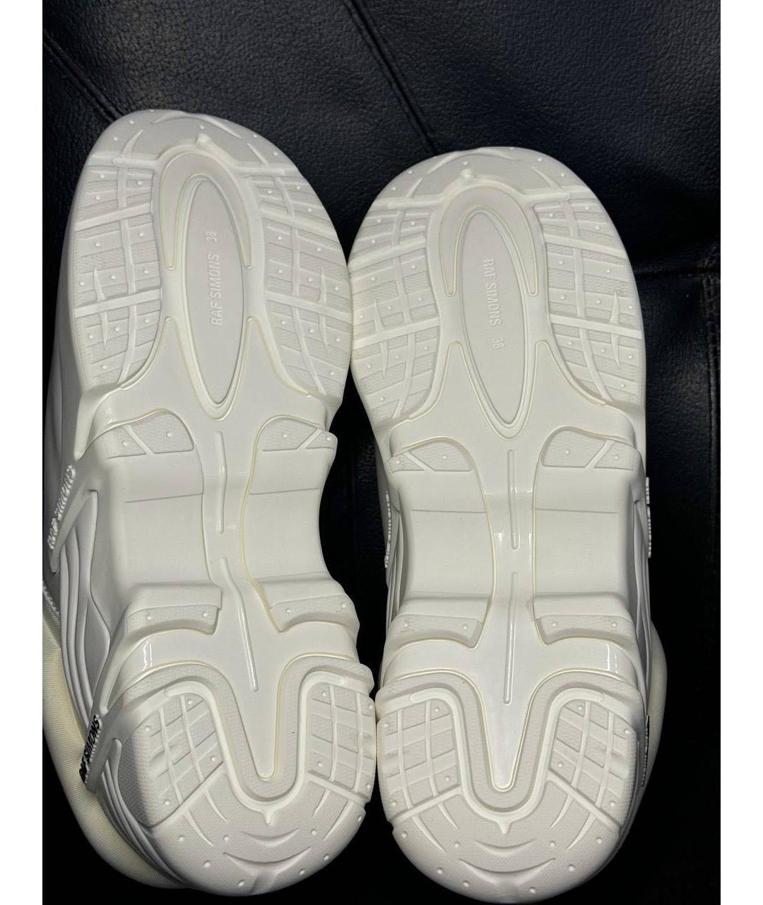 RAF SIMONS Белые кожаные низкие кроссовки / кеды, фото 8
