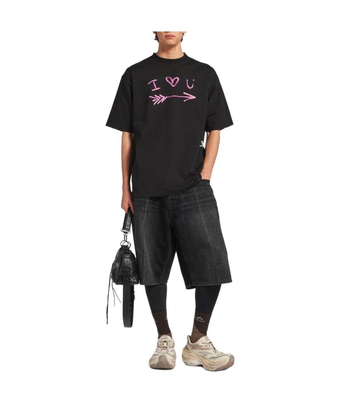 BALENCIAGA Черная футболка, фото 2