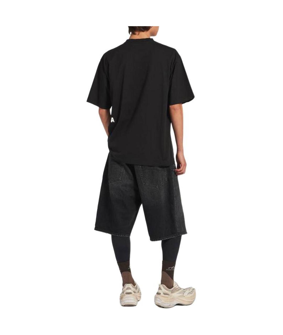 BALENCIAGA Черная футболка, фото 3