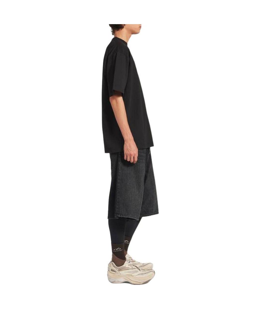 BALENCIAGA Черная футболка, фото 4