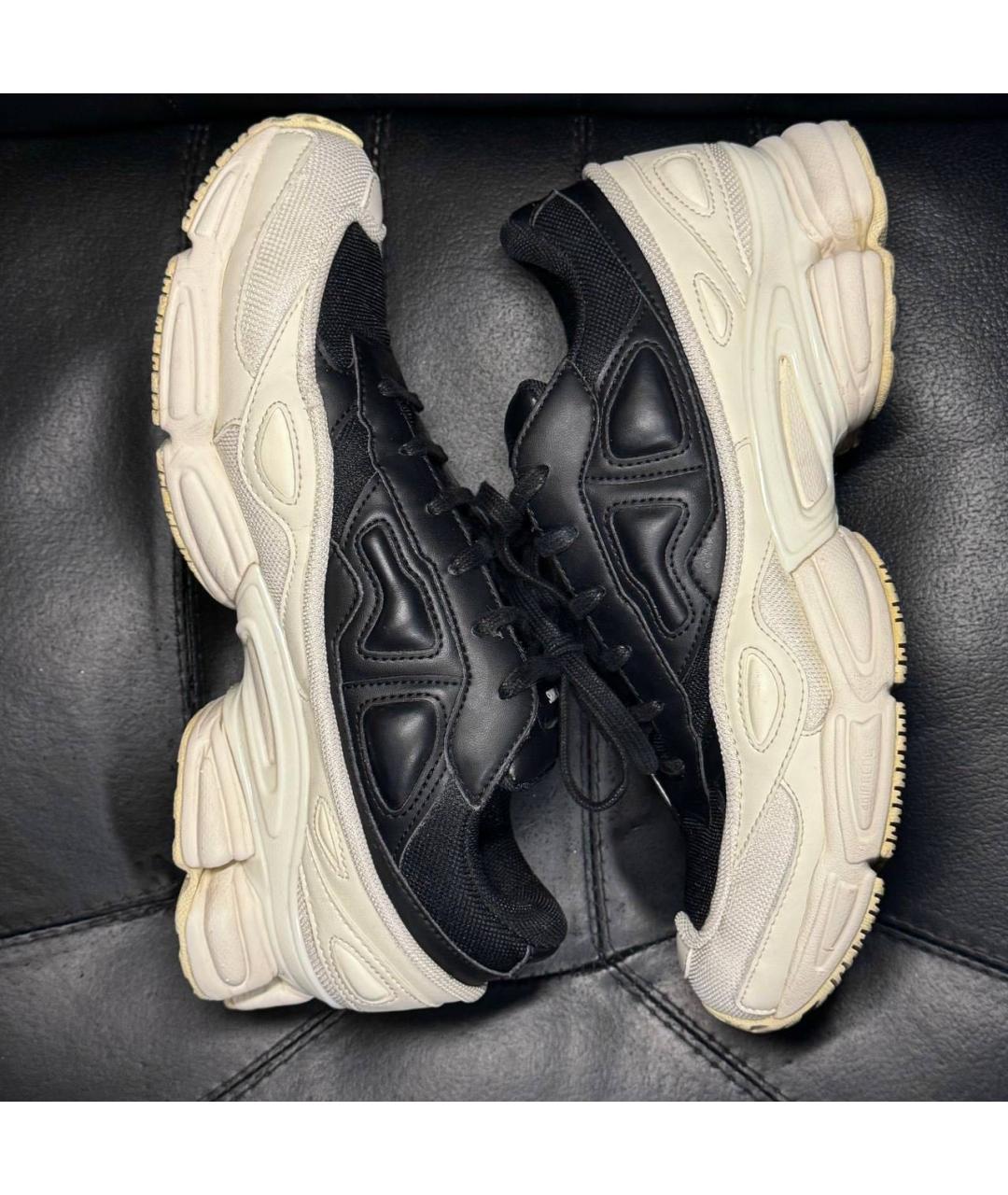 ADIDAS X RAF SIMONS Белые текстильные низкие кроссовки / кеды, фото 4