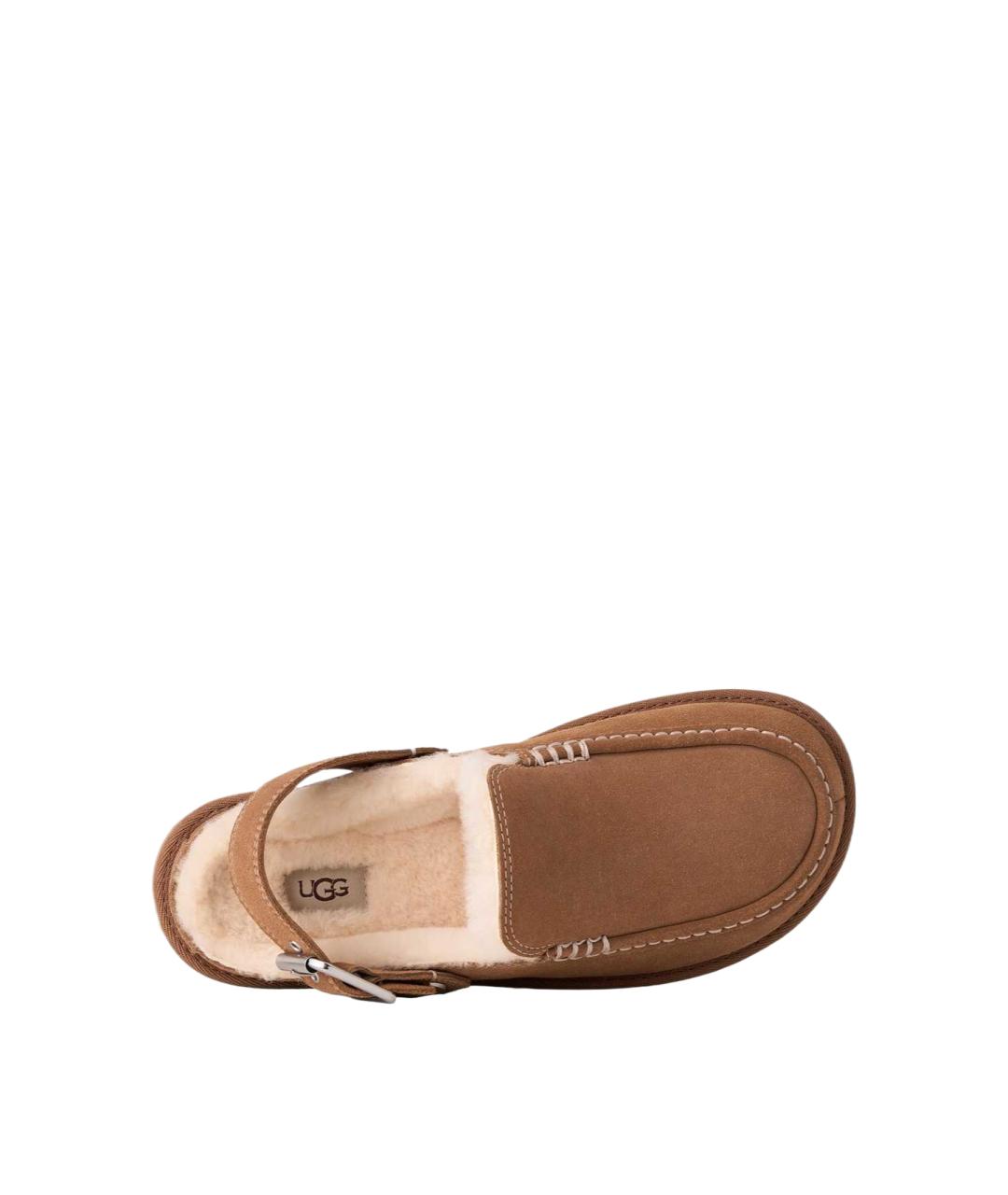 UGG Коричневые замшевые сабо, фото 2