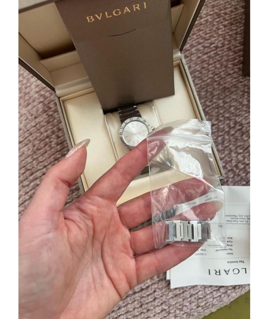 BVLGARI Серые часы, фото 6