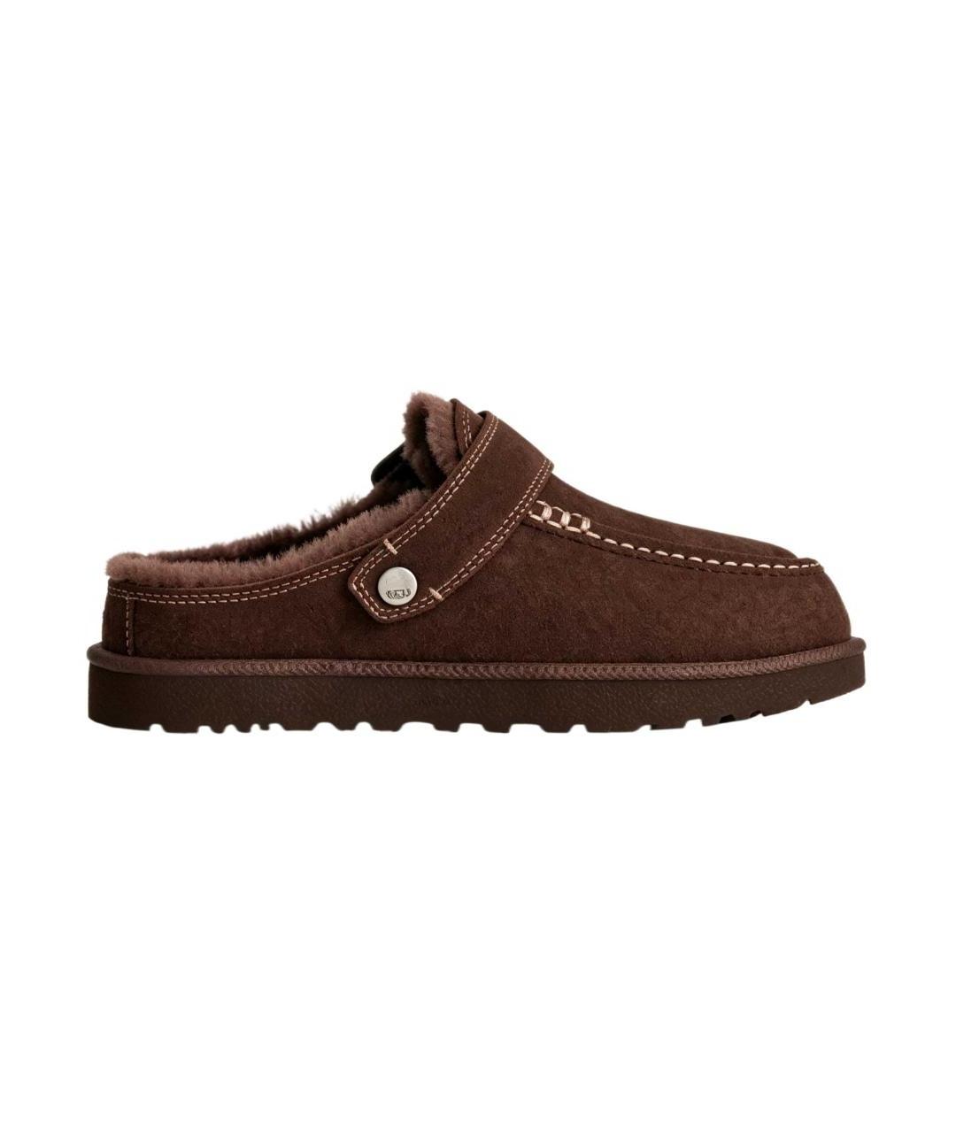 UGG Коричневые замшевые сабо, фото 1